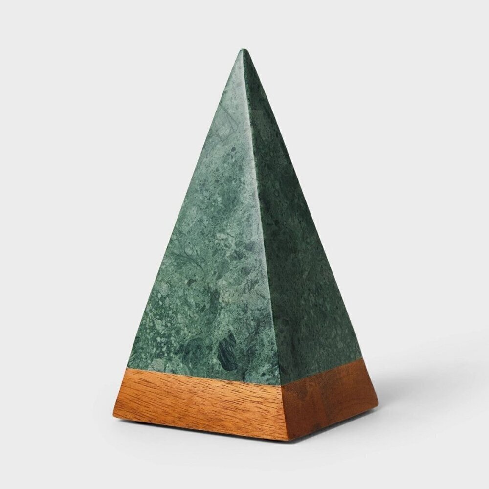 Threshold Studio McGee Marble and Wood Christmas Green Large - Target 2023